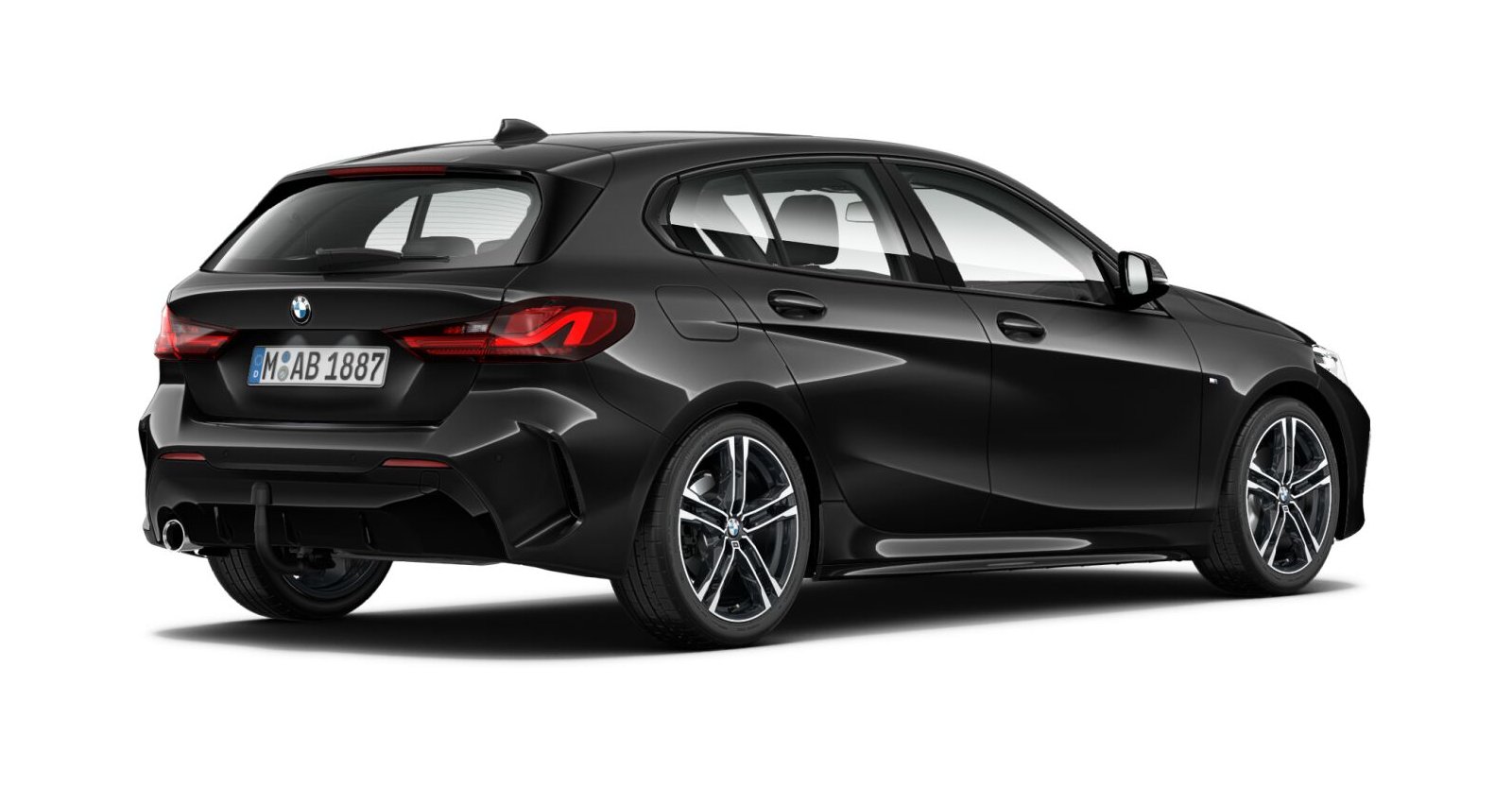 BMW BMW 1er in Schwarz von hinten BMW BMW 1er in Schwarz von hinten