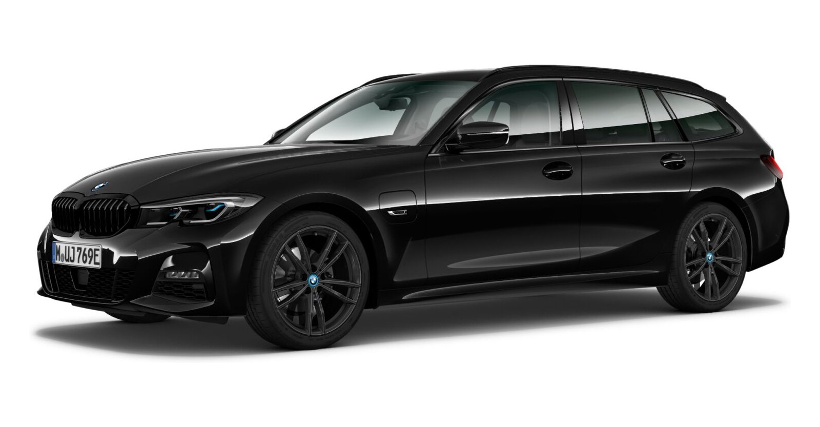 BMW BMW 3er in Schwarz von vorne BMW BMW 3er in Schwarz von vorne