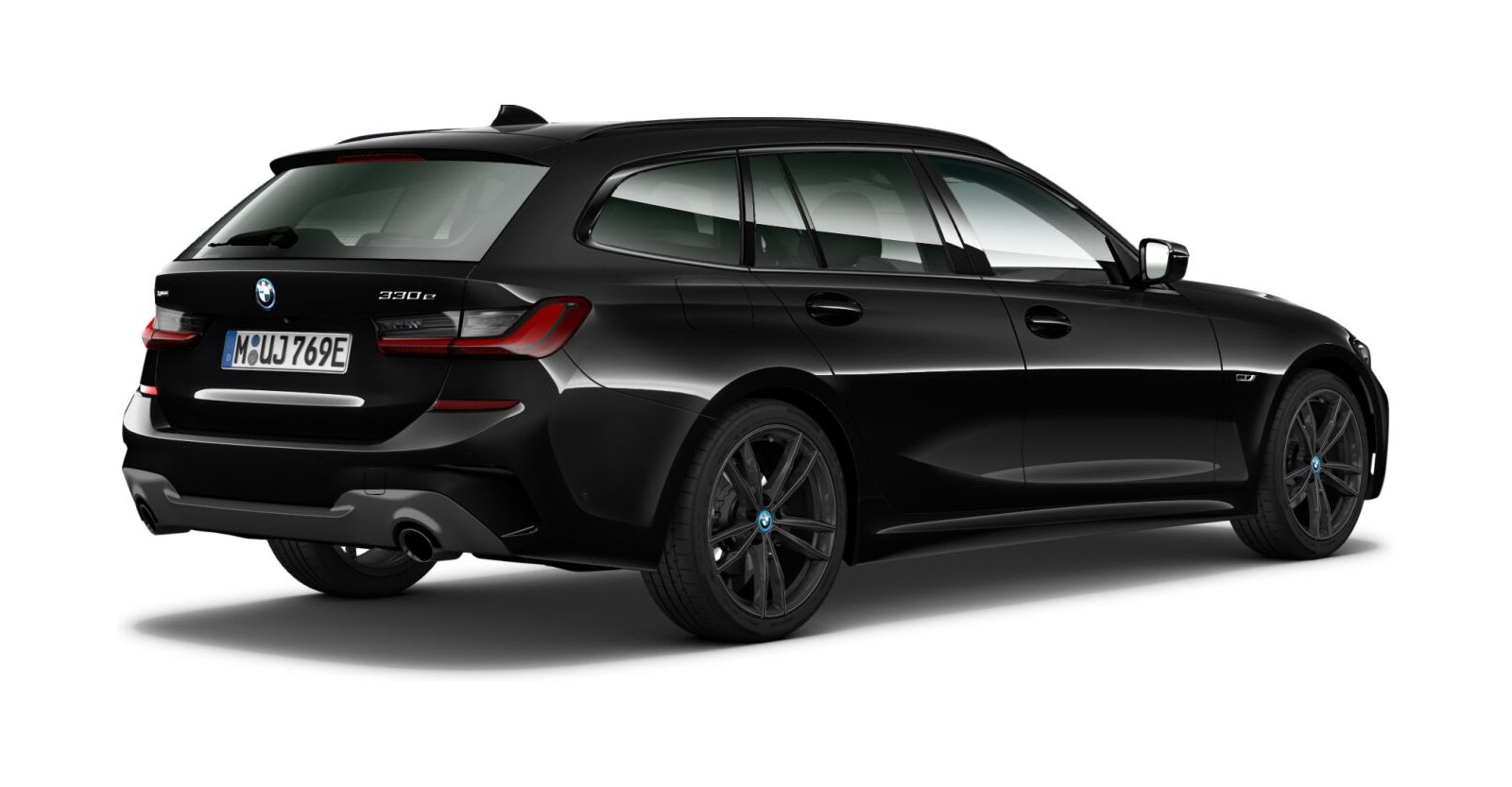 BMW BMW 3er in Schwarz von hinten BMW BMW 3er in Schwarz von hinten