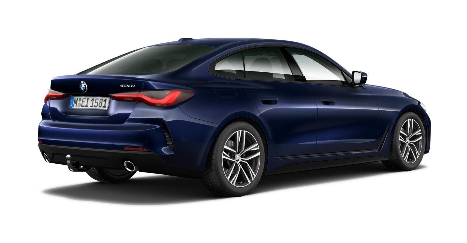 BMW BMW 4er in Blau von hinten BMW BMW 4er in Blau von hinten