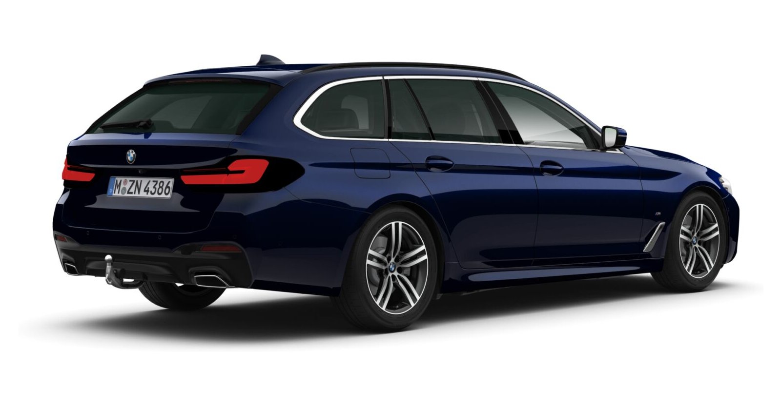 BMW BMW 5er in Blau von hinten BMW BMW 5er in Blau von hinten