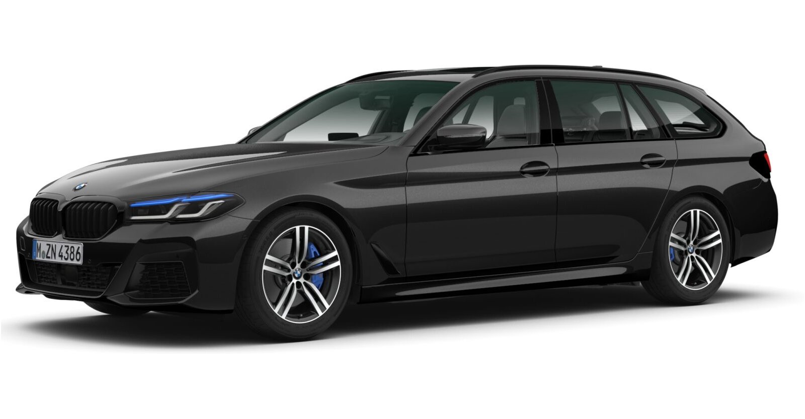 BMW 540d xDrive Touring in Black von vorne BMW 540d xDrive Touring in Black von vorne