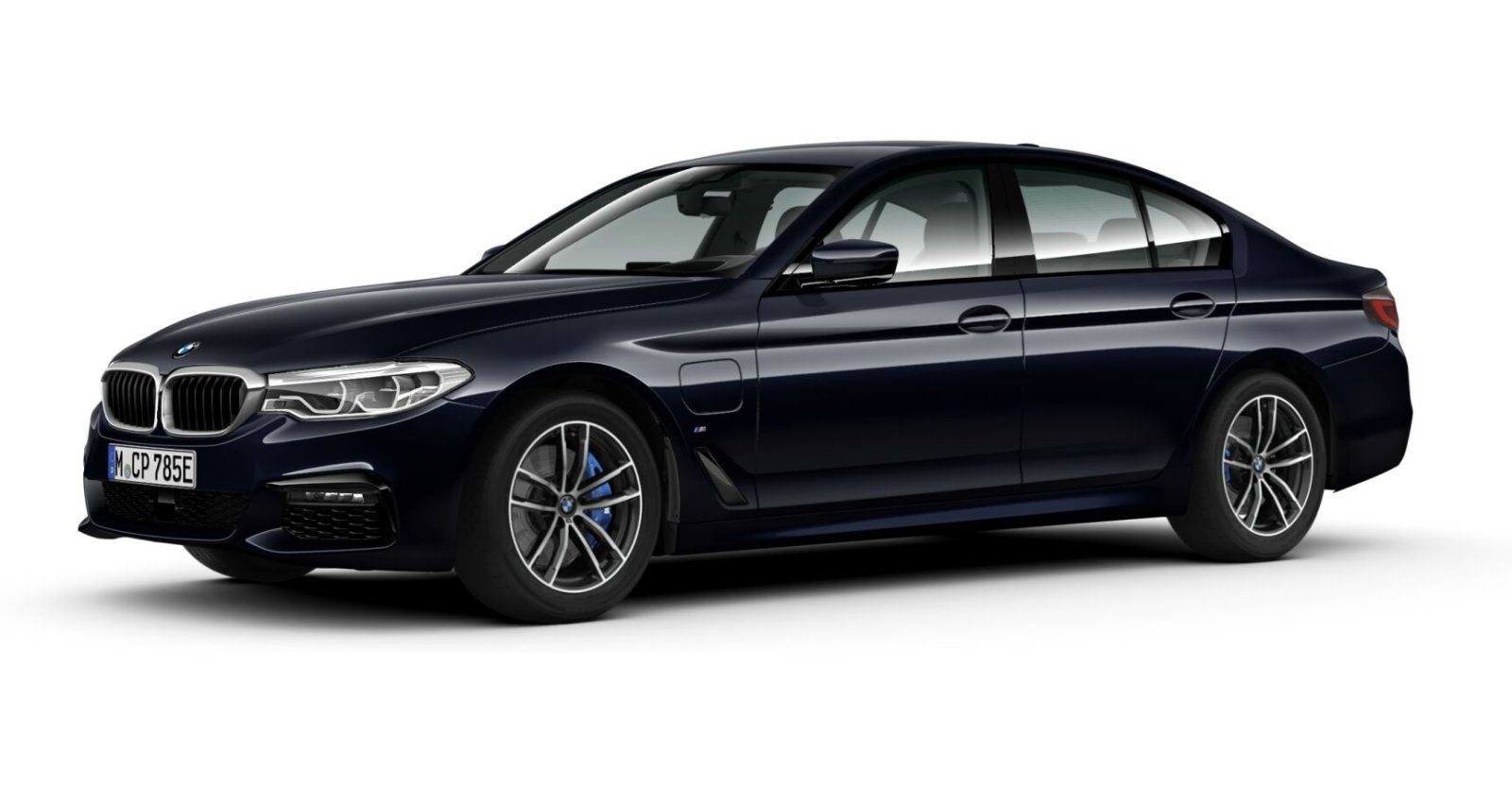 BMW 530e iperformance xDrive Limousine in Schwarz von vorne BMW 530e iperformance xDrive Limousine in Schwarz von vorne
