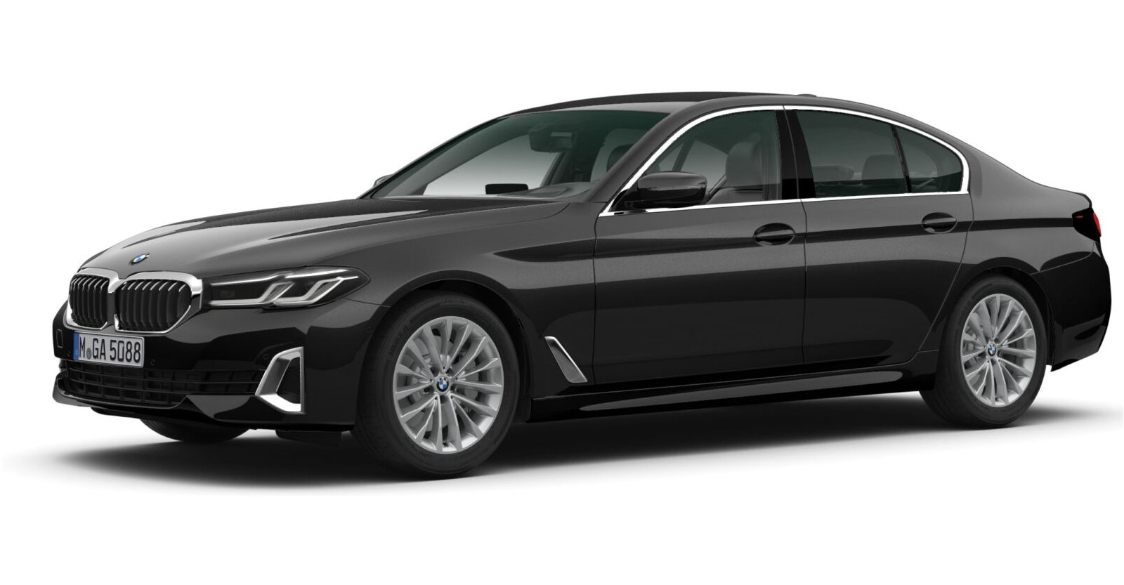 BMW BMW 5er in Schwarz von vorne BMW BMW 5er in Schwarz von vorne