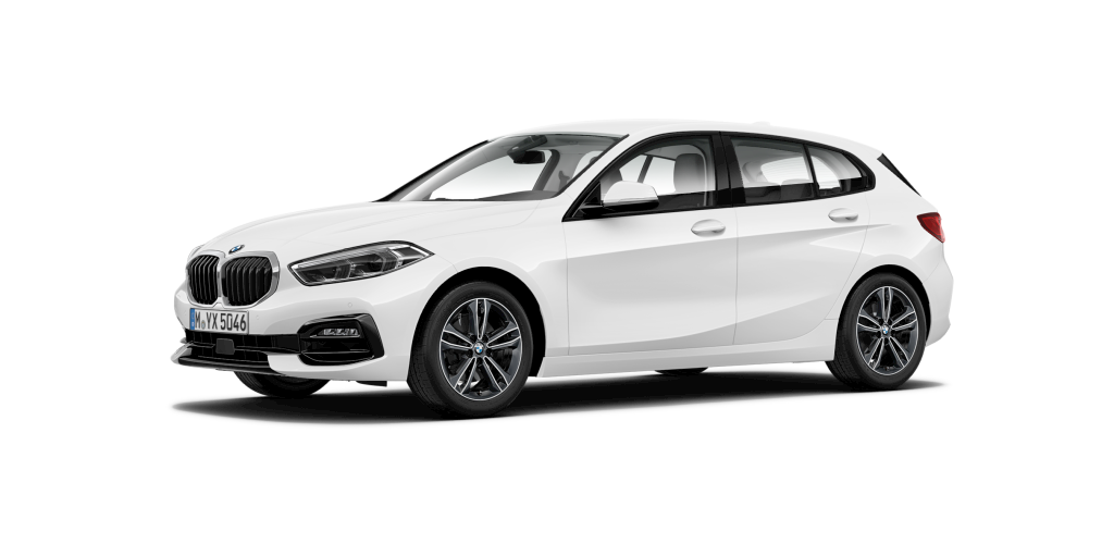 BMW 118i in Weiß von vorne BMW 118i in Weiß von vorne