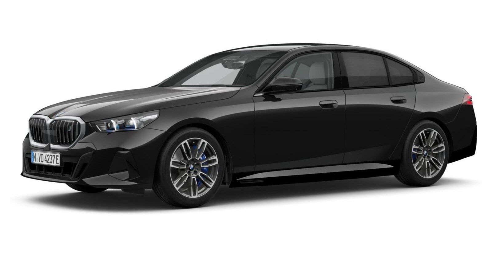 BMW i5 eDrive40 Limousine in Schwarz von vorne BMW i5 eDrive40 Limousine in Schwarz von vorne