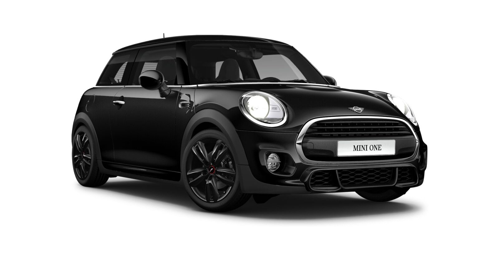 MINI One 3-Türer in Schwarz von vorne