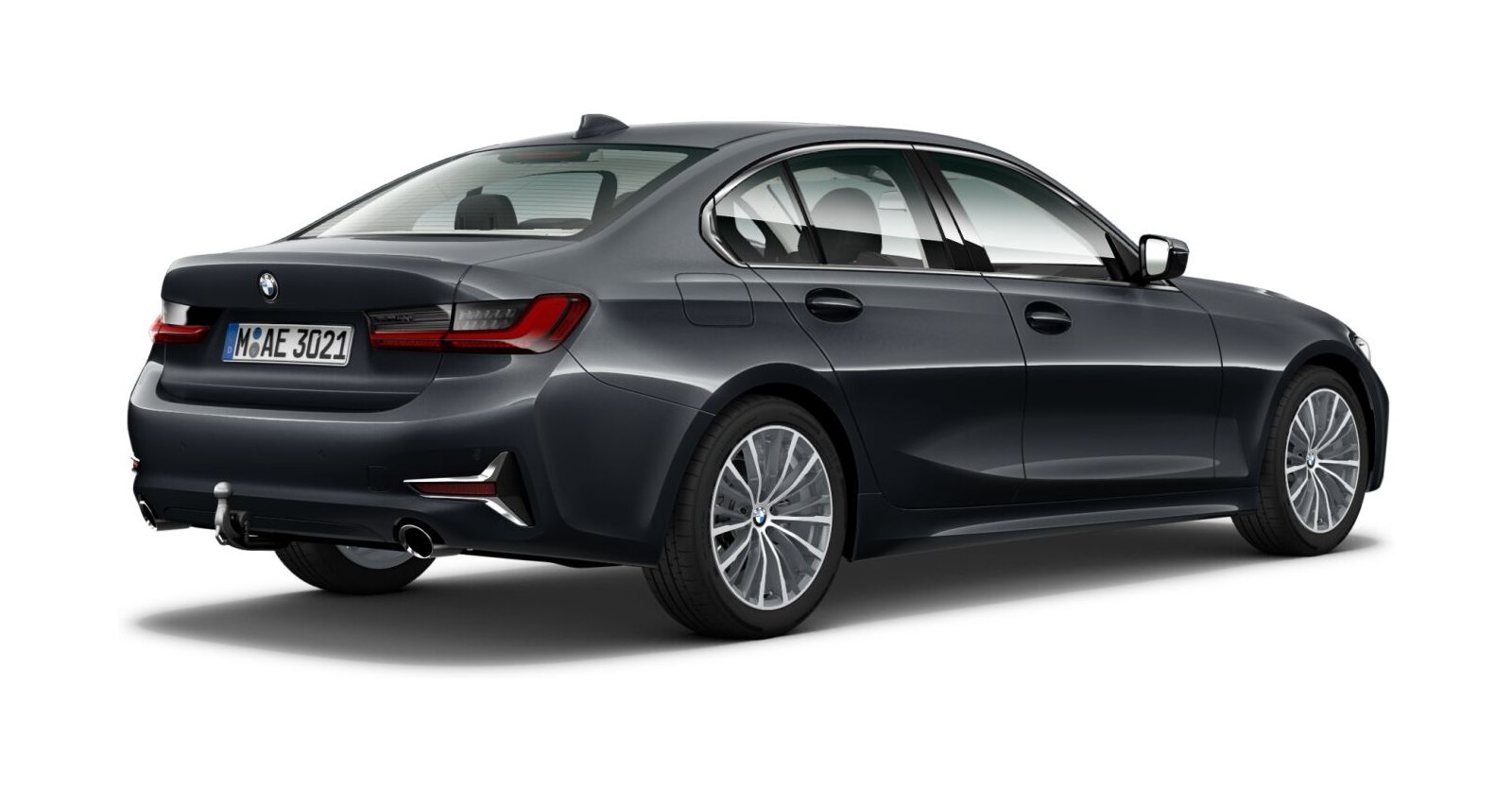 BMW BMW 3er in Grau von hinten BMW BMW 3er in Grau von hinten
