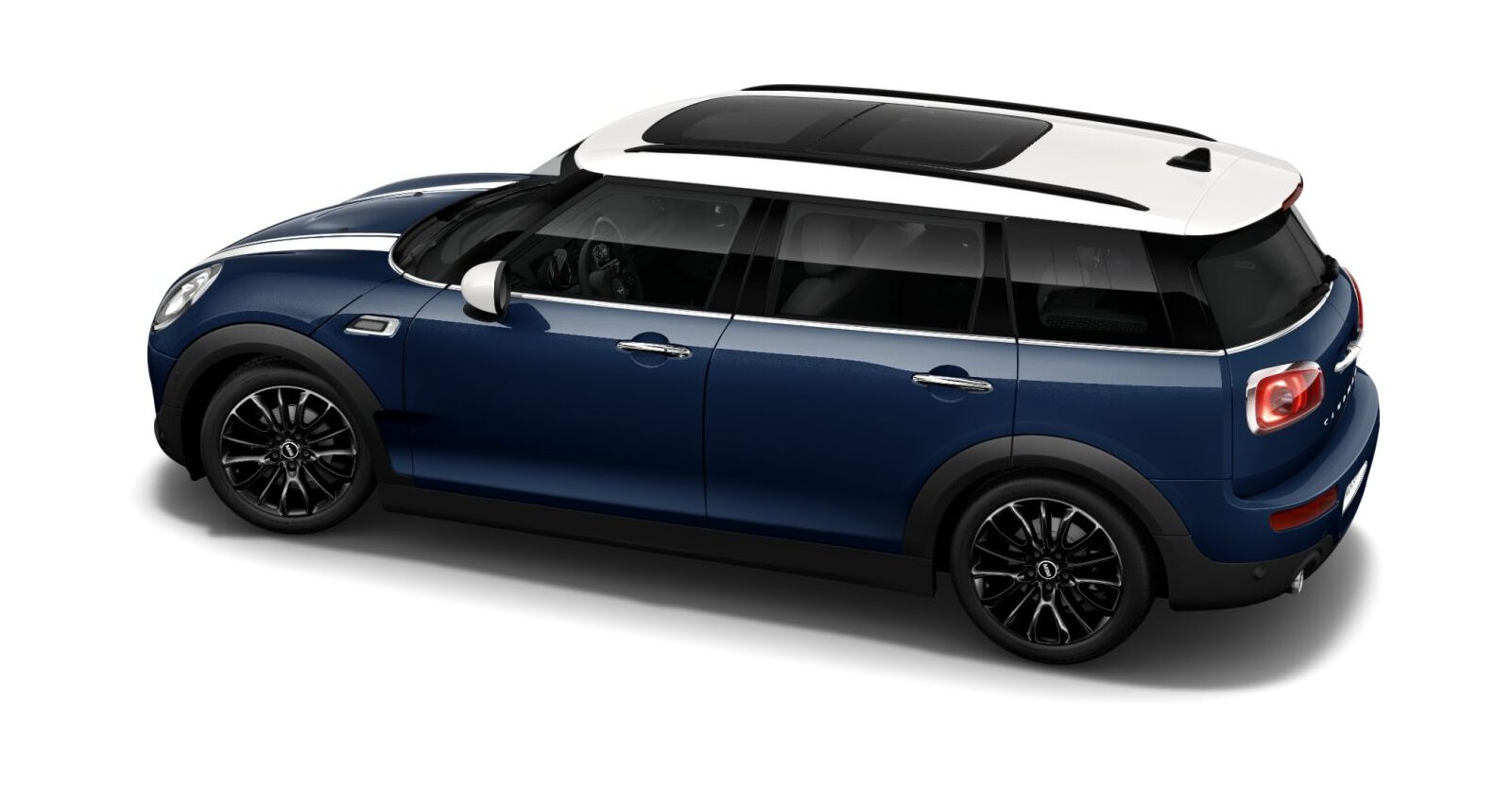 MINI MINI Clubman in Blau von hinten