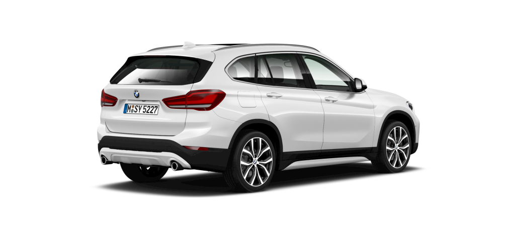 BMW BMW X in Weiß von hinten BMW BMW X in Weiß von hinten