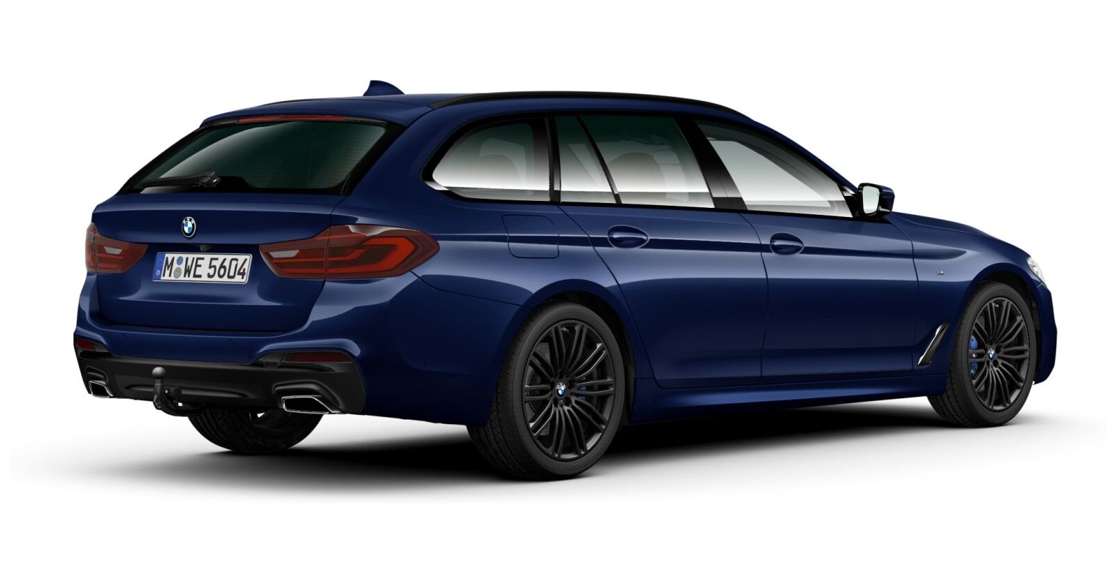 BMW BMW 5er in Blau von hinten BMW BMW 5er in Blau von hinten