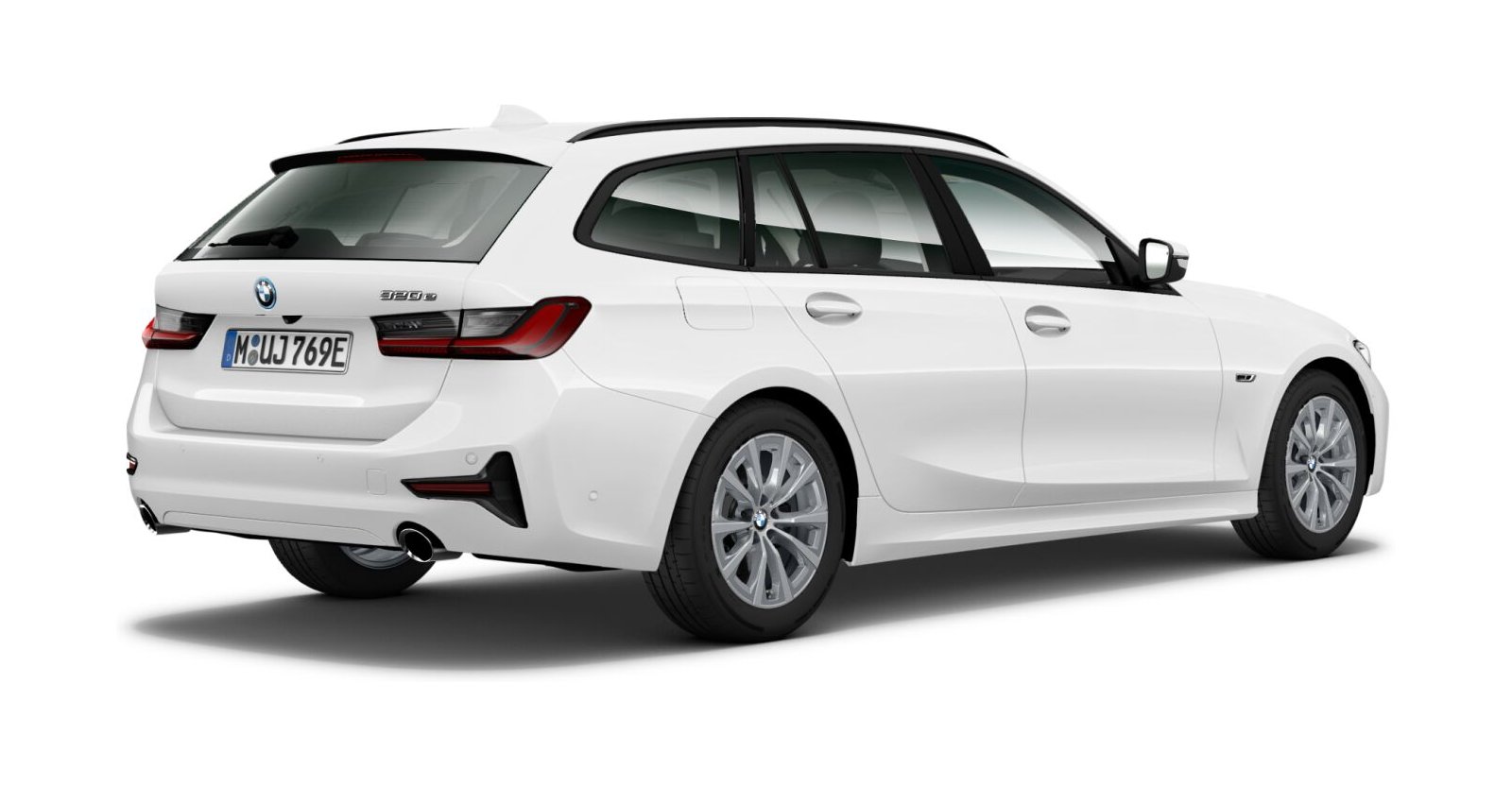 BMW BMW 3er in Weiß von hinten BMW BMW 3er in Weiß von hinten