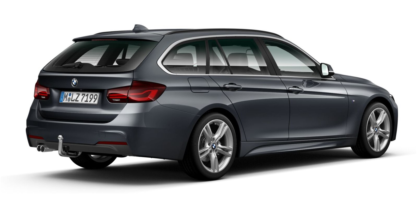 BMW BMW 3er in Grau von hinten BMW BMW 3er in Grau von hinten