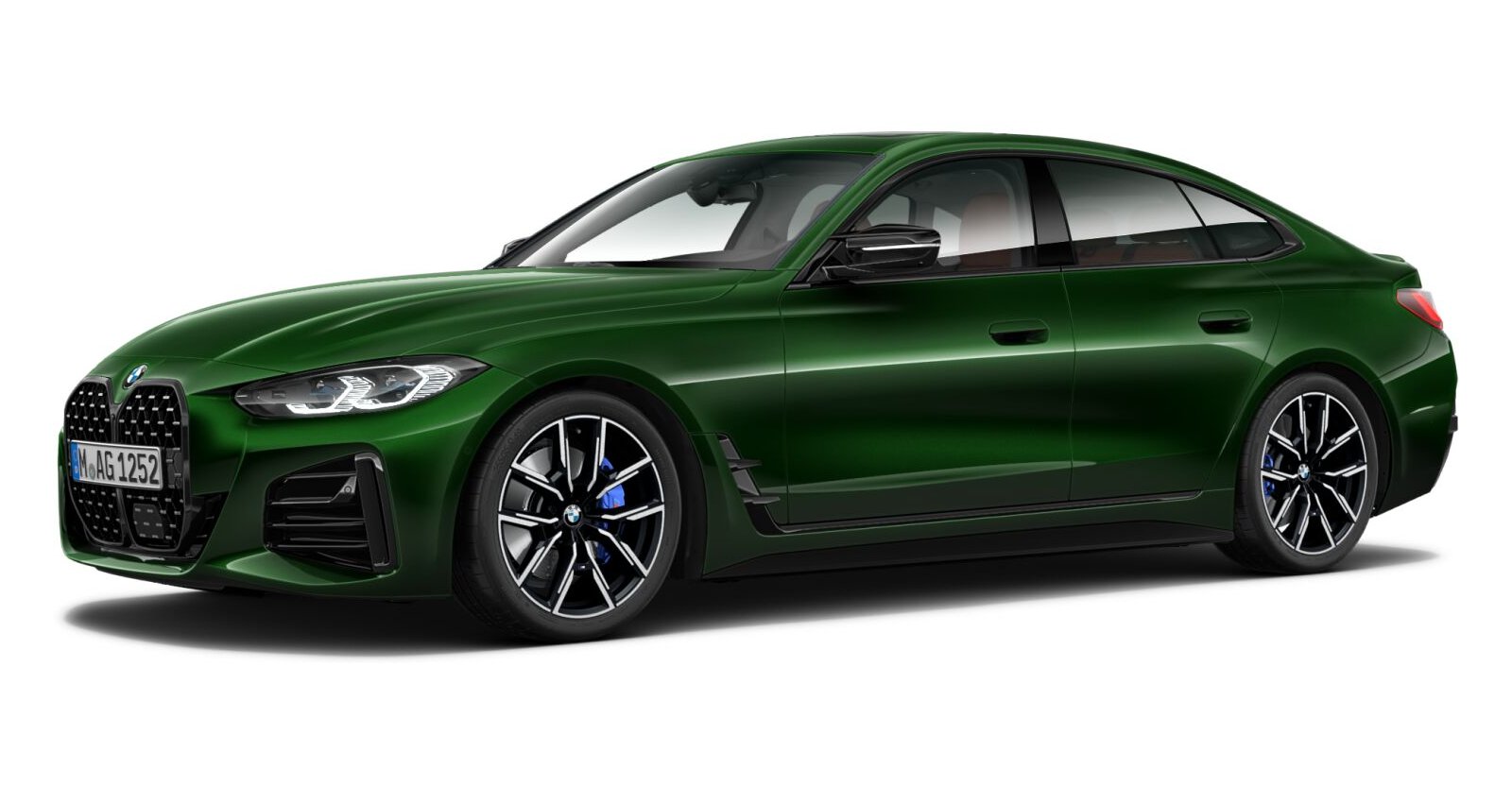 BMW M440i xDrive Gran Coupé in Grün von vorne BMW M440i xDrive Gran Coupé in Grün von vorne