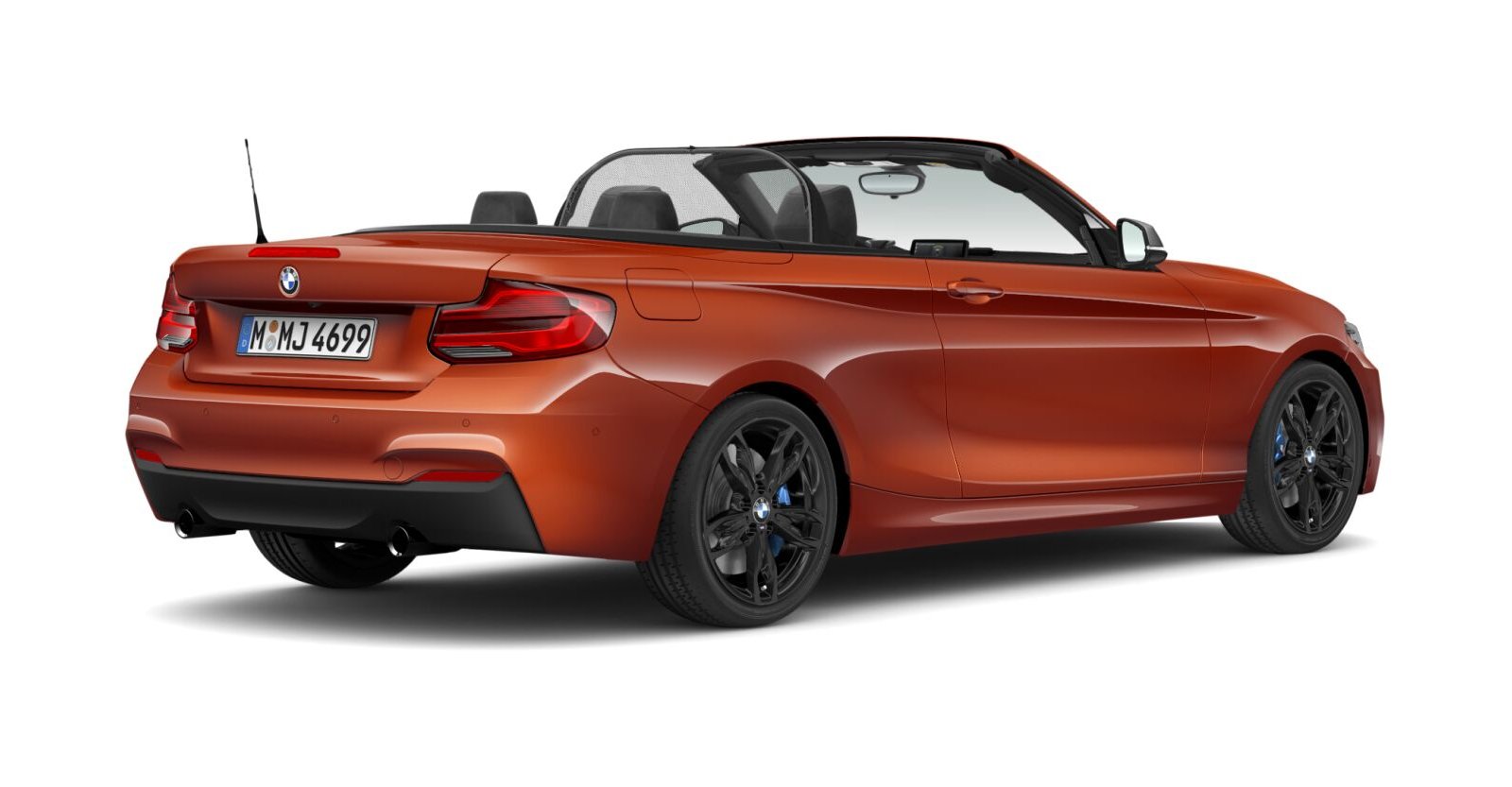 BMW BMW 2er in Orange von hinten BMW BMW 2er in Orange von hinten