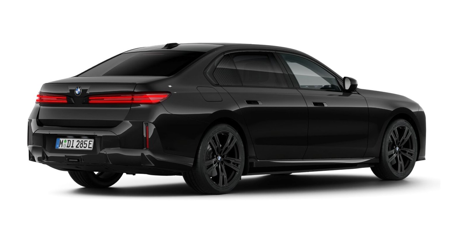BMW BMW I in Schwarz von hinten BMW BMW I in Schwarz von hinten
