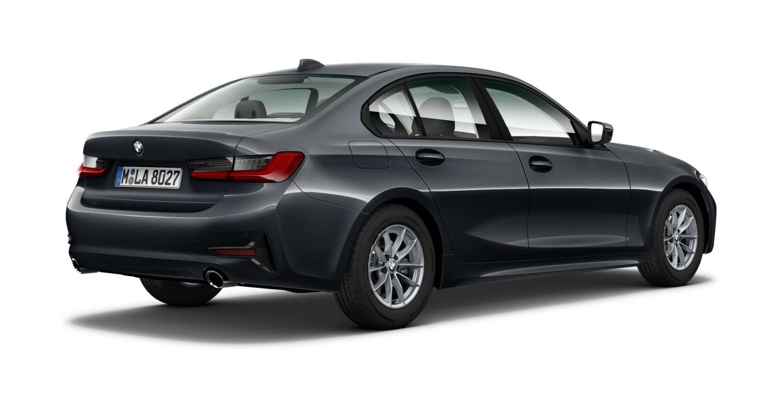 BMW BMW 3er in Grau von hinten BMW BMW 3er in Grau von hinten