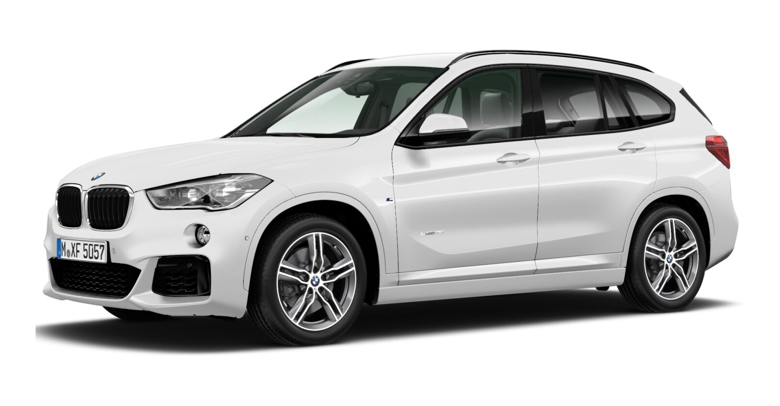 BMW X1 sDrive18i in Weiß von vorne