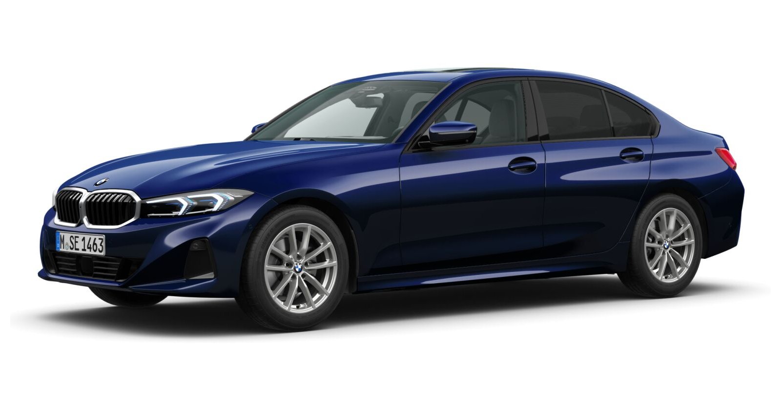 BMW BMW 3er in Blau von vorne BMW BMW 3er in Blau von vorne