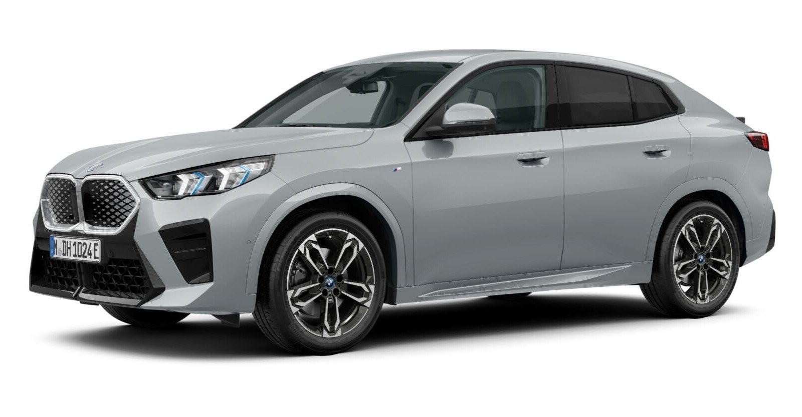 BMW iX2 xDrive30 in Grau von vorne BMW iX2 xDrive30 in Grau von vorne