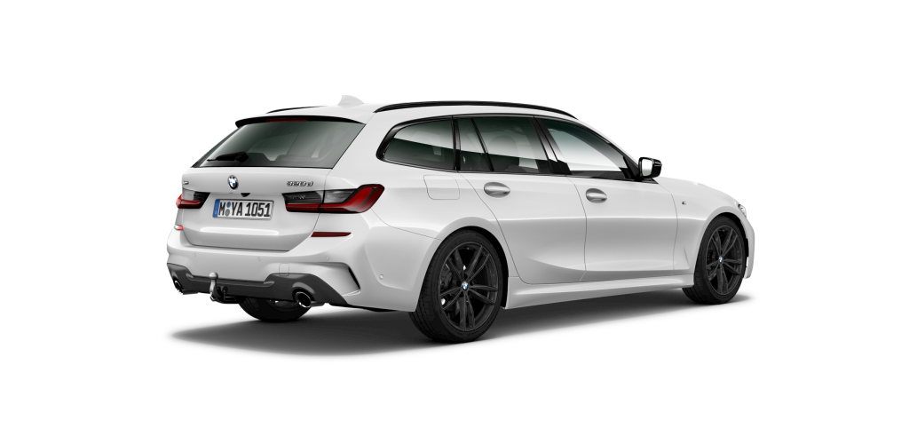 BMW BMW 3er in Weiß von hinten BMW BMW 3er in Weiß von hinten