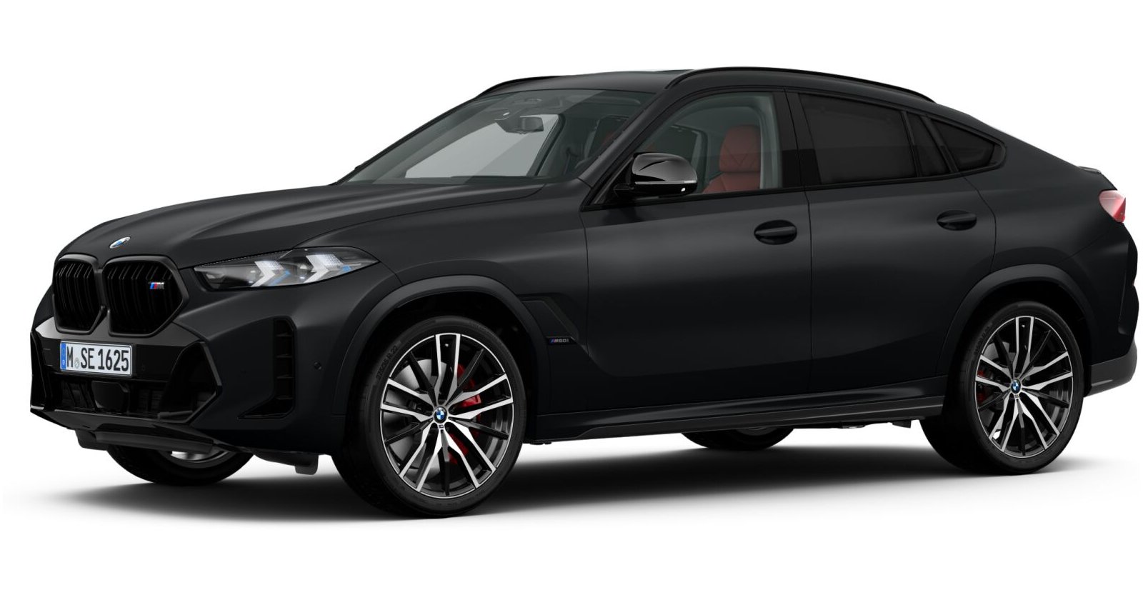 BMW X6 M60i xDrive in Schwarz von vorne BMW X6 M60i xDrive in Schwarz von vorne