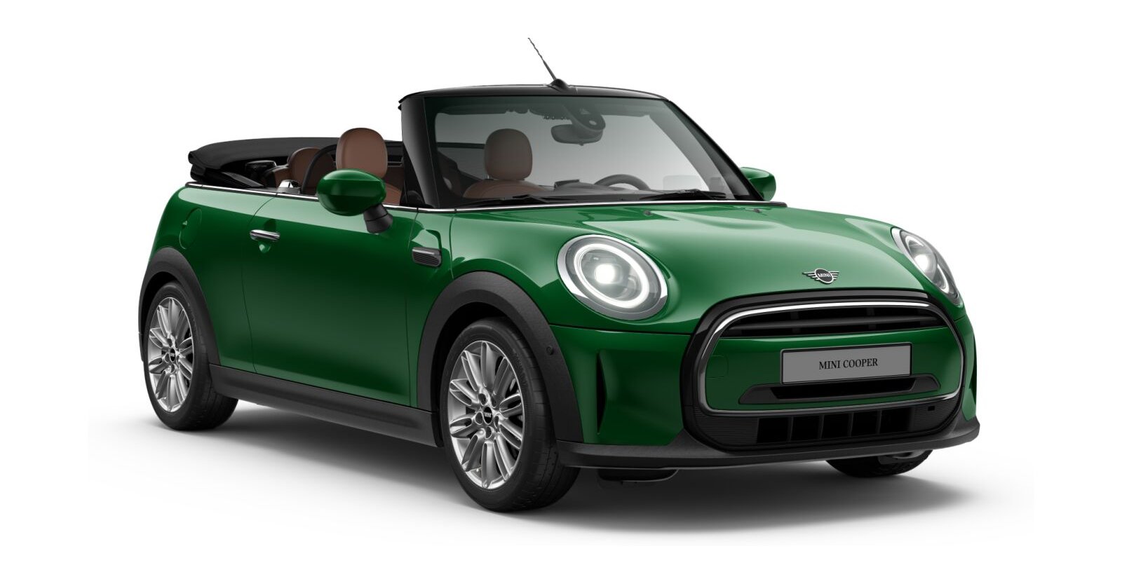 MINI Cooper Cabrio in Grün von vorne MINI Cooper Cabrio in Grün von vorne