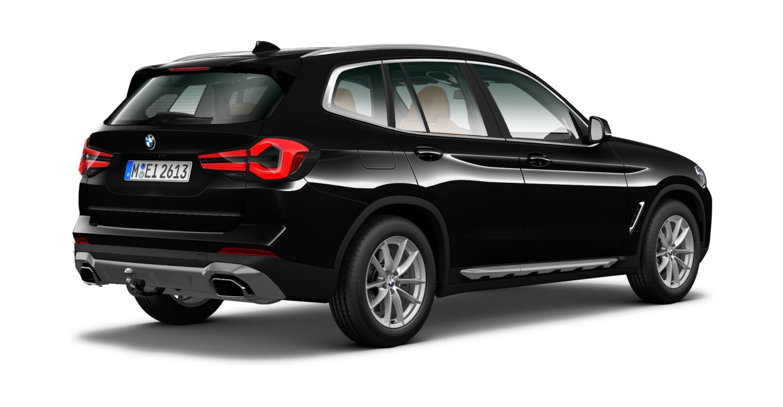 BMW BMW X in Schwarz von hinten