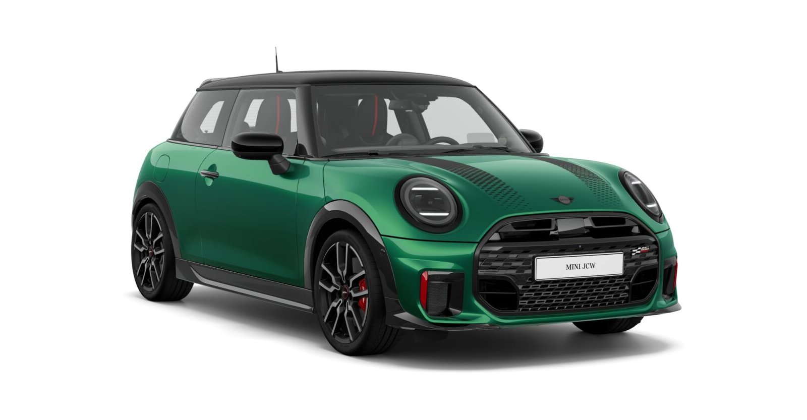 MINI John Cooper Works in Grün von vorne