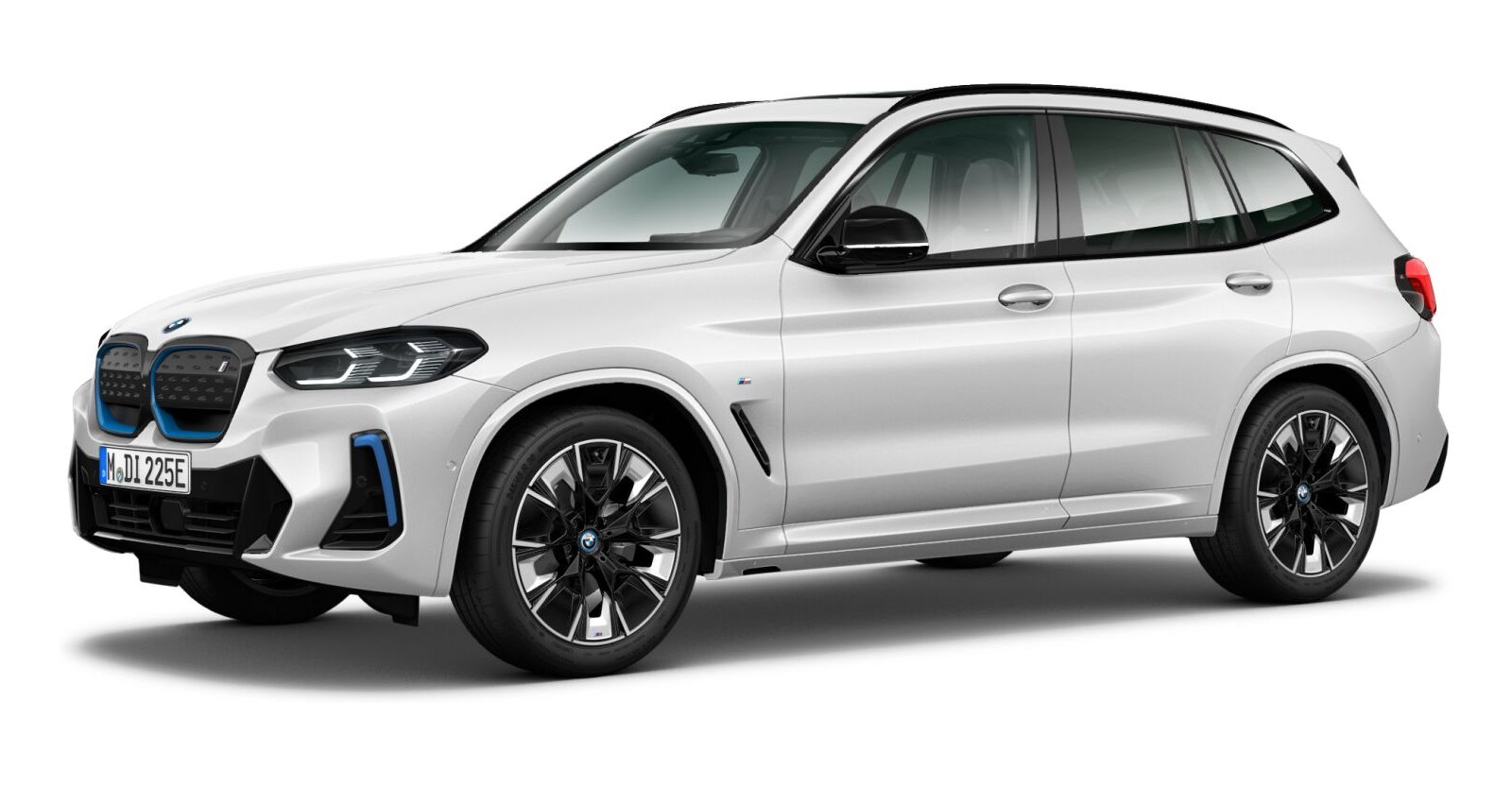 BMW iX3 in Weiß von vorne