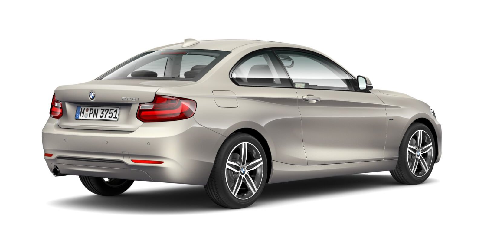 BMW BMW 2er in Silber von hinten BMW BMW 2er in Silber von hinten