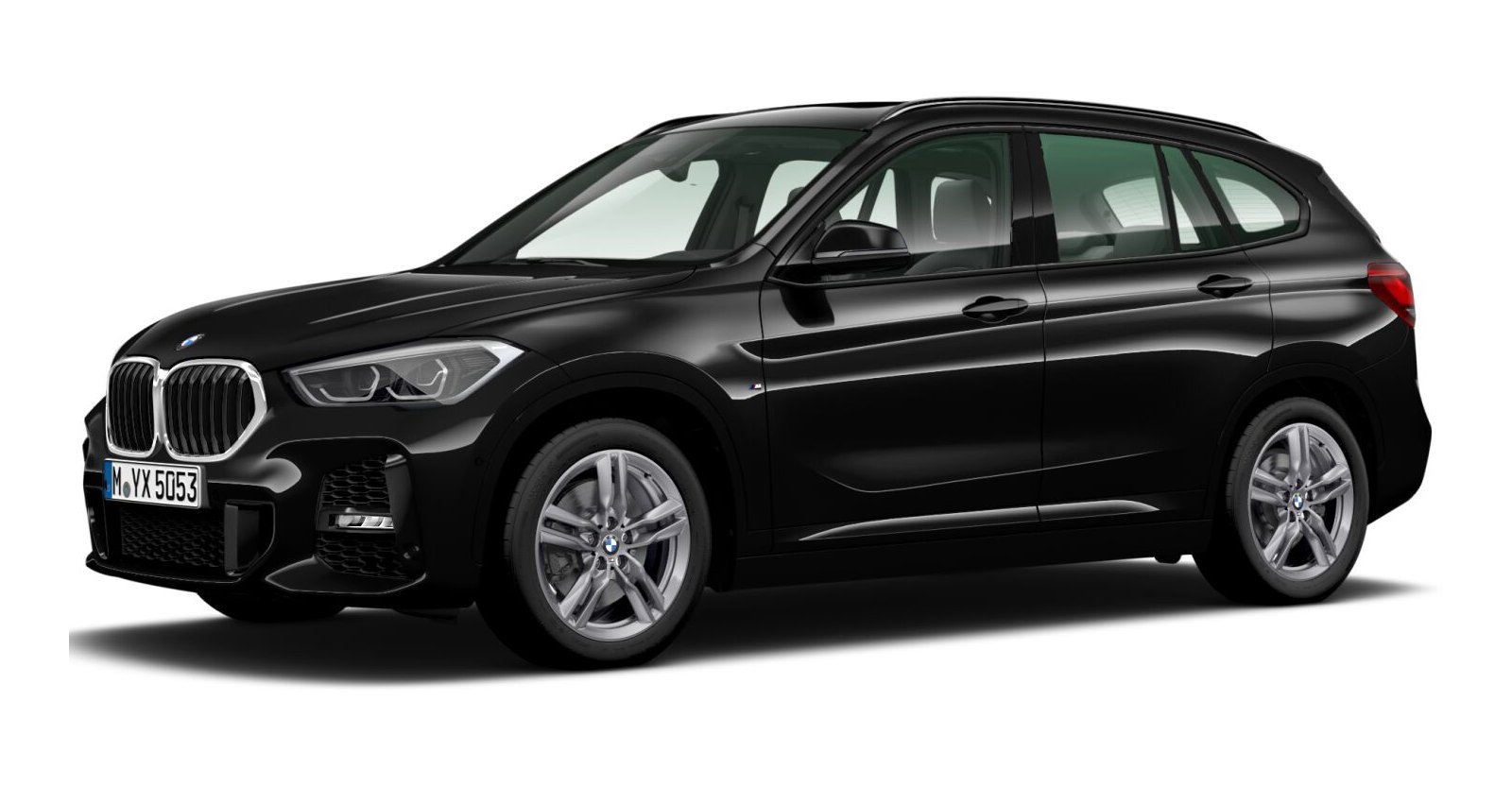BMW X1 sDrive20i in Schwarz von vorne
