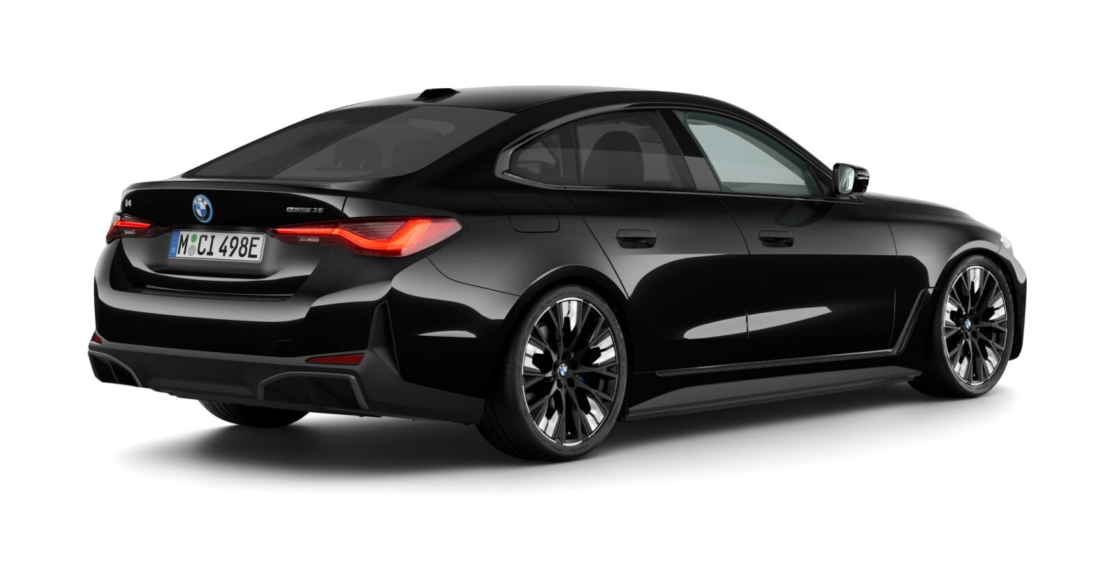BMW BMW I in Schwarz von hinten BMW BMW I in Schwarz von hinten