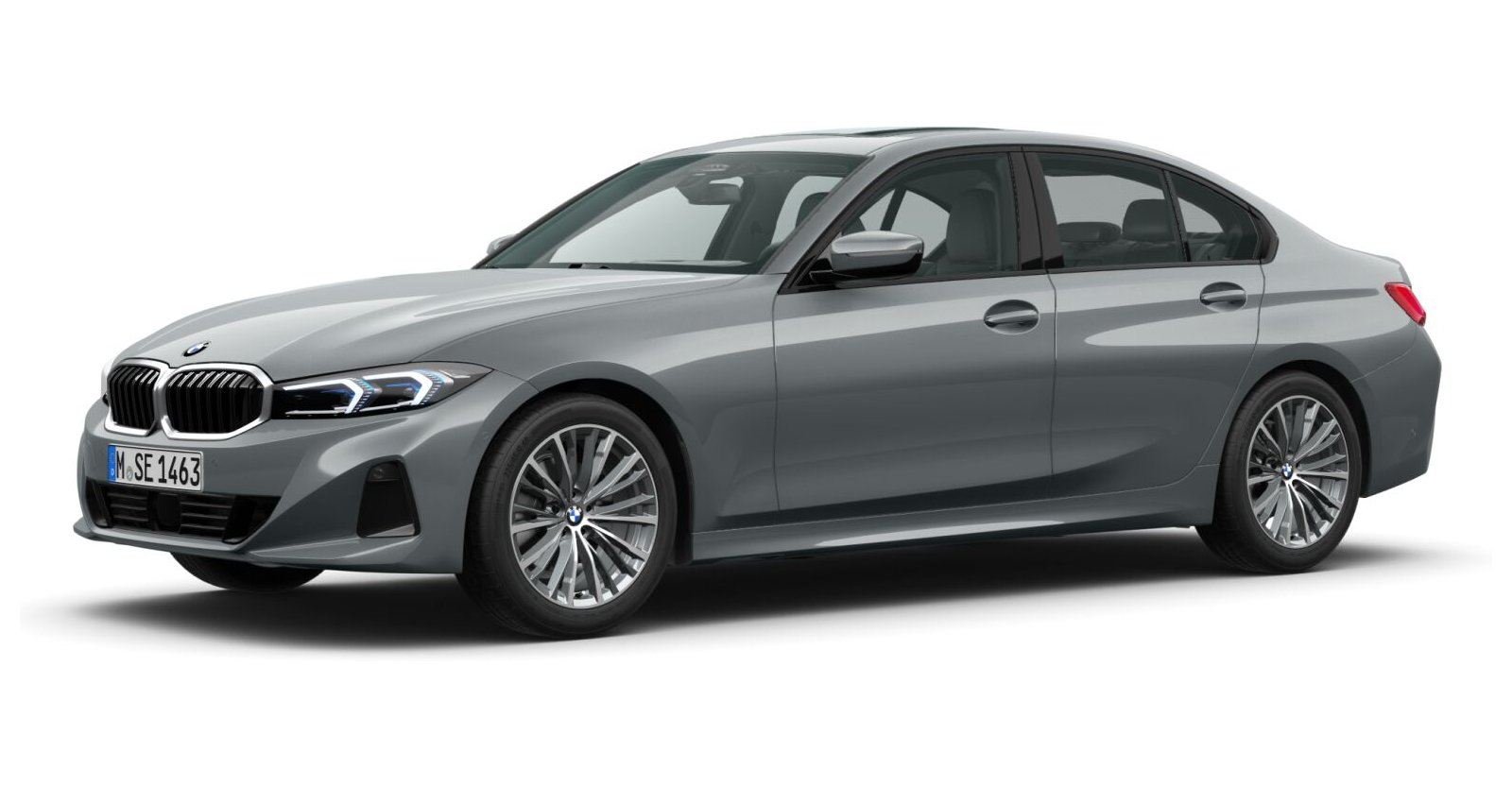 BMW 320d Limousine in Grau von vorne BMW 320d Limousine in Grau von vorne