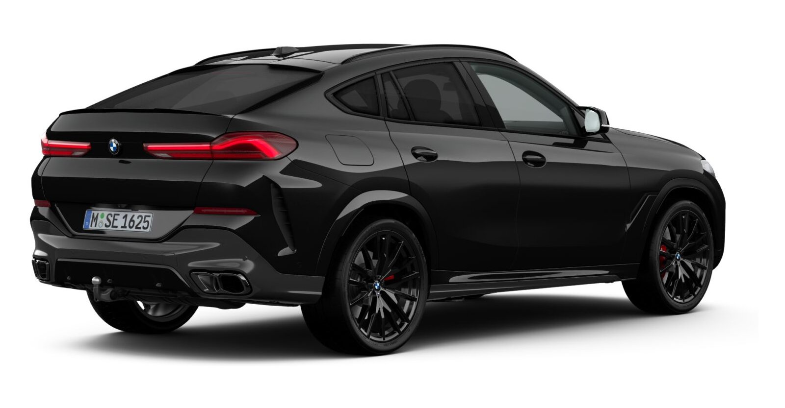 BMW BMW X in Schwarz von hinten