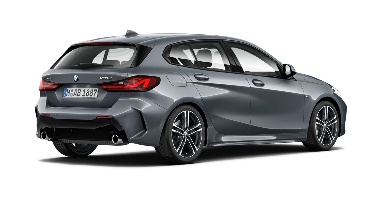 BMW BMW 1er in Grau von hinten BMW BMW 1er in Grau von hinten