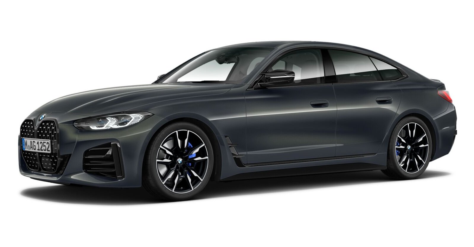 BMW M440i xDrive Gran Coupé in Grau von vorne