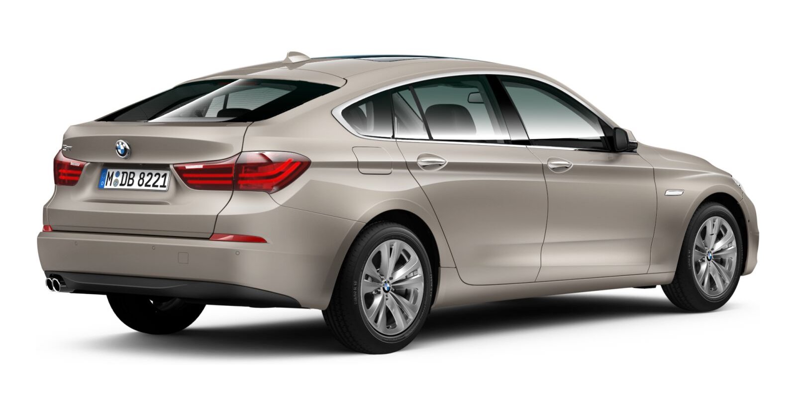 BMW BMW 5er in Silber von hinten