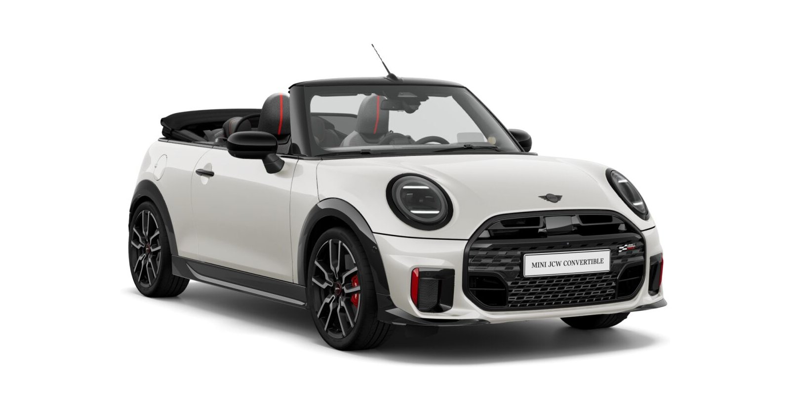 MINI John Cooper Works Cabrio in Weiß von vorne