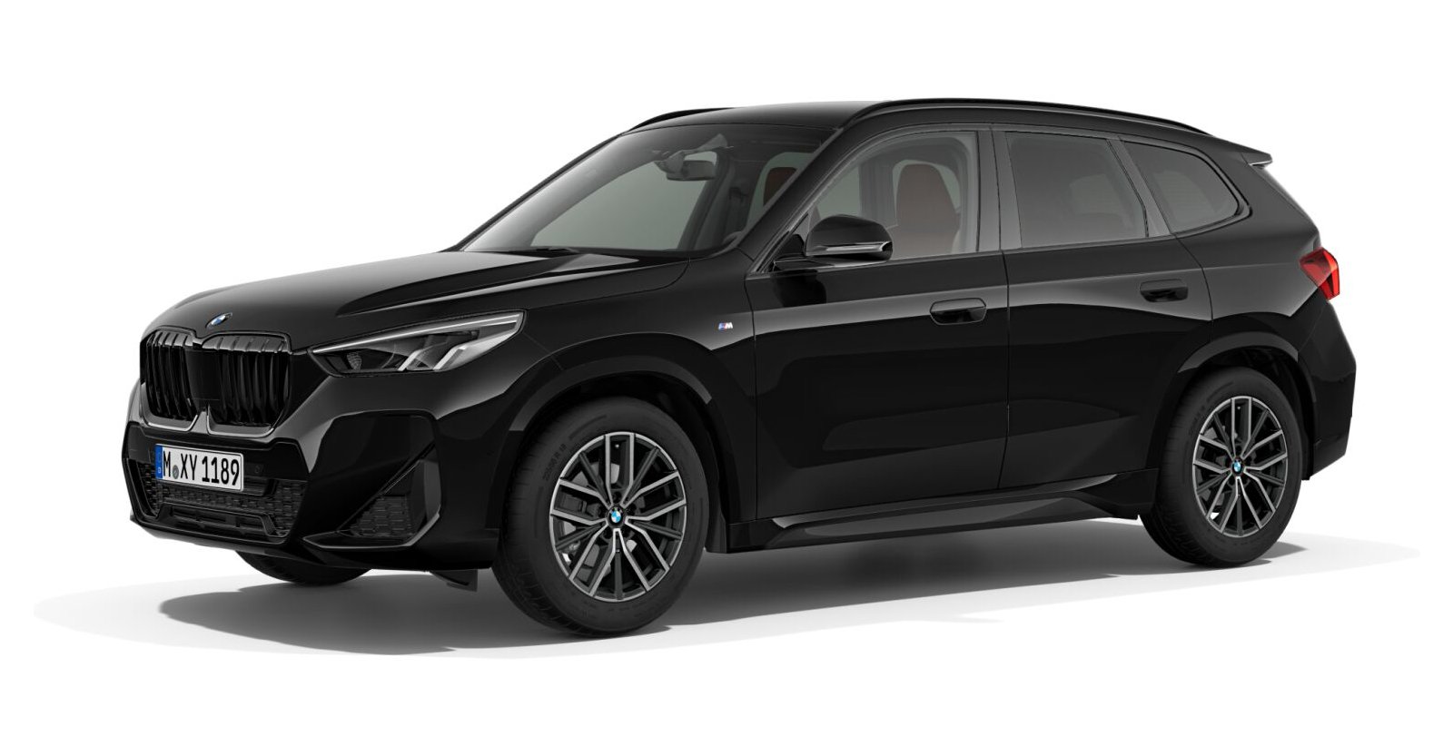 BMW X1 sDrive20i in Schwarz von vorne