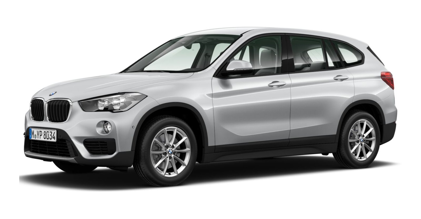 BMW X1 sDrive18i in Silber von vorne