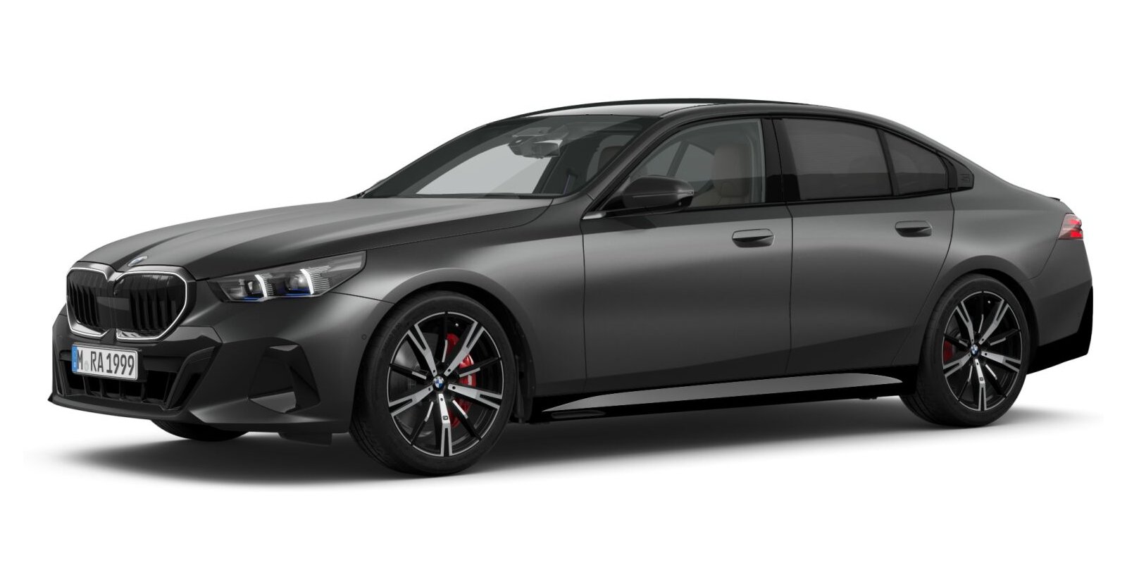 BMW 540d xDrive Limousine in Grau von vorne
