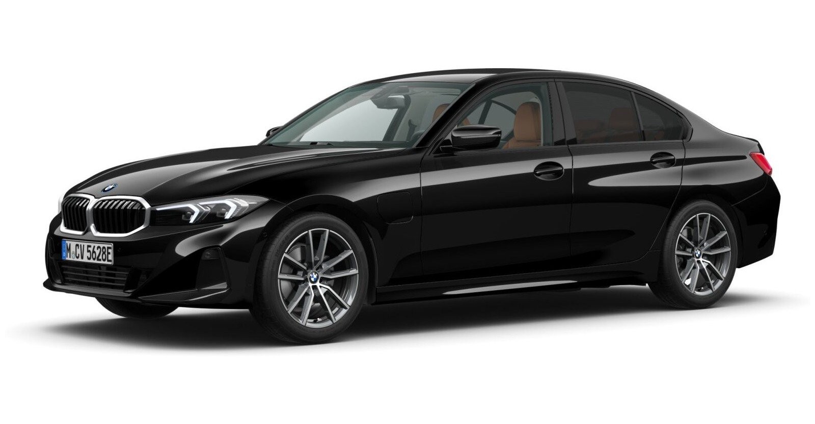 BMW BMW 3er in Schwarz von vorne BMW BMW 3er in Schwarz von vorne