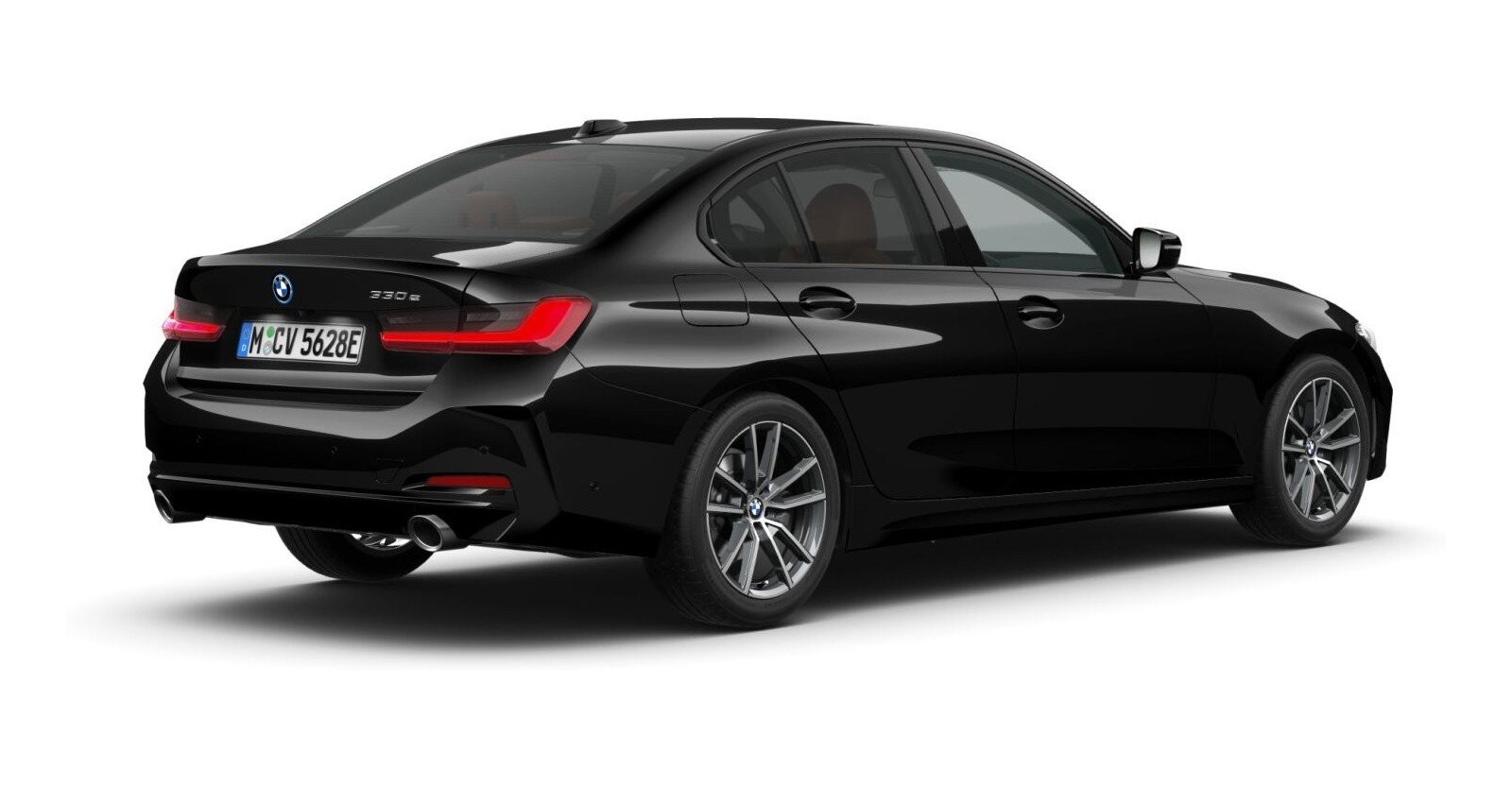BMW BMW 3er in Schwarz von hinten BMW BMW 3er in Schwarz von hinten