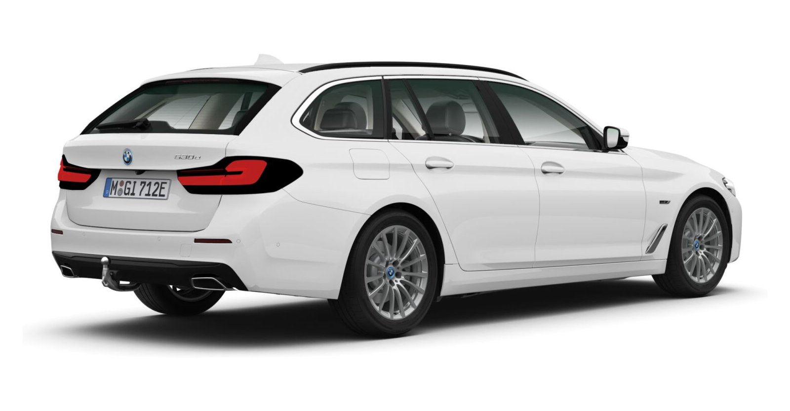 BMW BMW 5er in Weiß von hinten