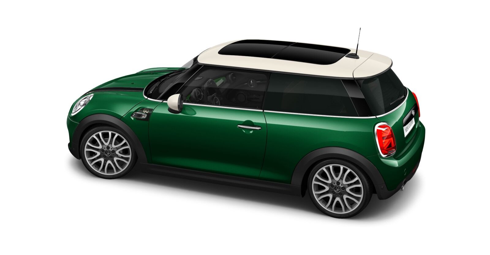 MINI MINI 3-Türer in Grün von hinten MINI MINI 3-Türer in Grün von hinten
