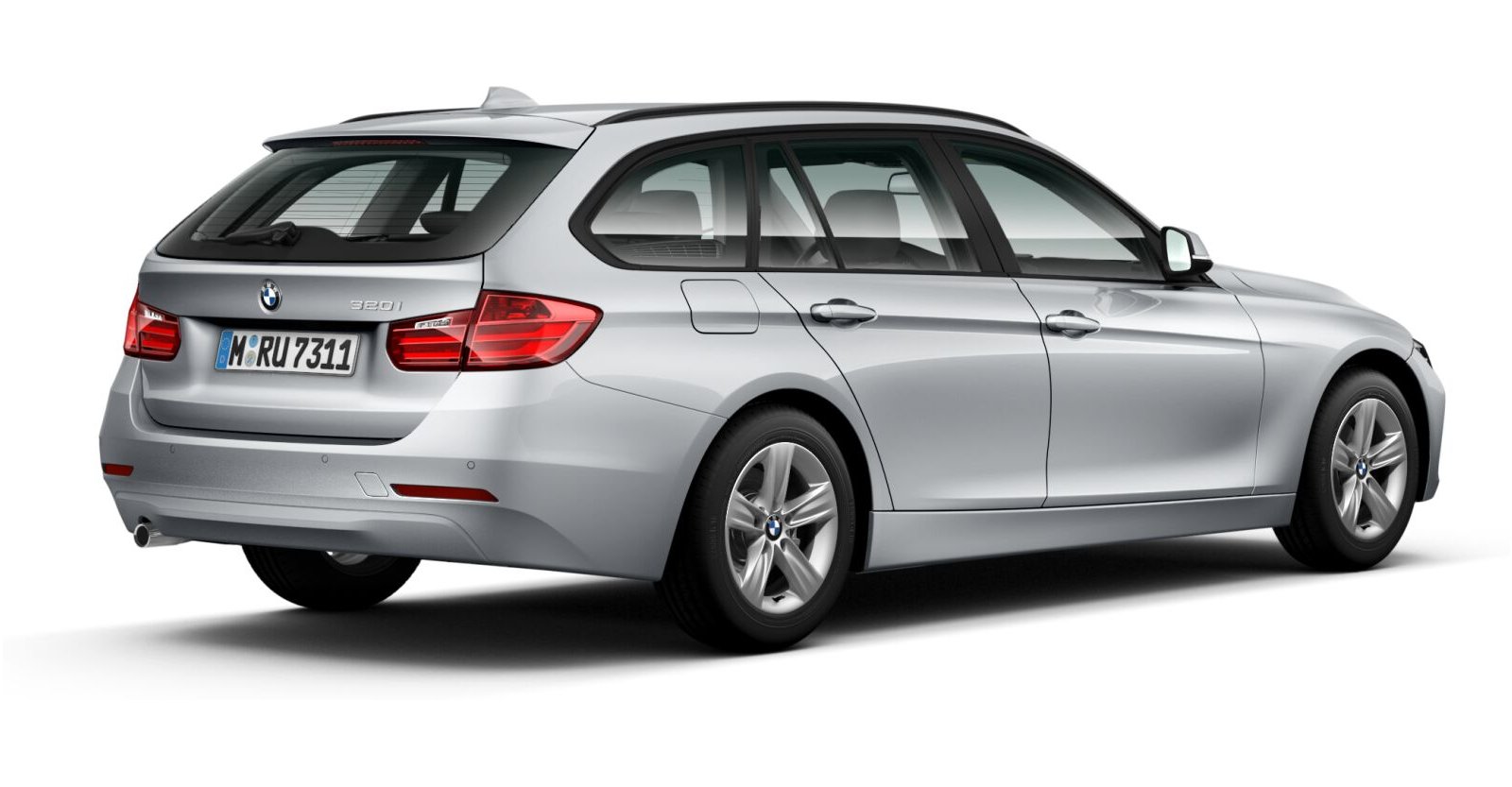 BMW BMW 3er in Silber von hinten BMW BMW 3er in Silber von hinten