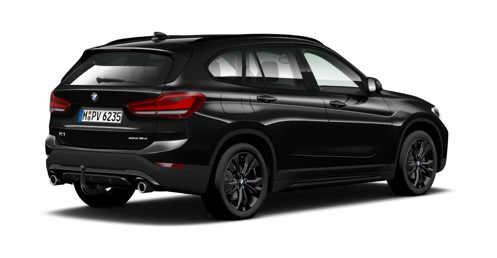 BMW BMW X in Schwarz von hinten
