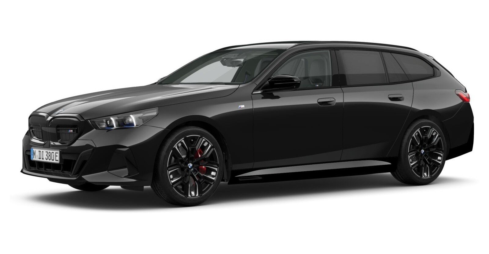 BMW i5 M60 xDrive Touring in Schwarz von vorne BMW i5 M60 xDrive Touring in Schwarz von vorne