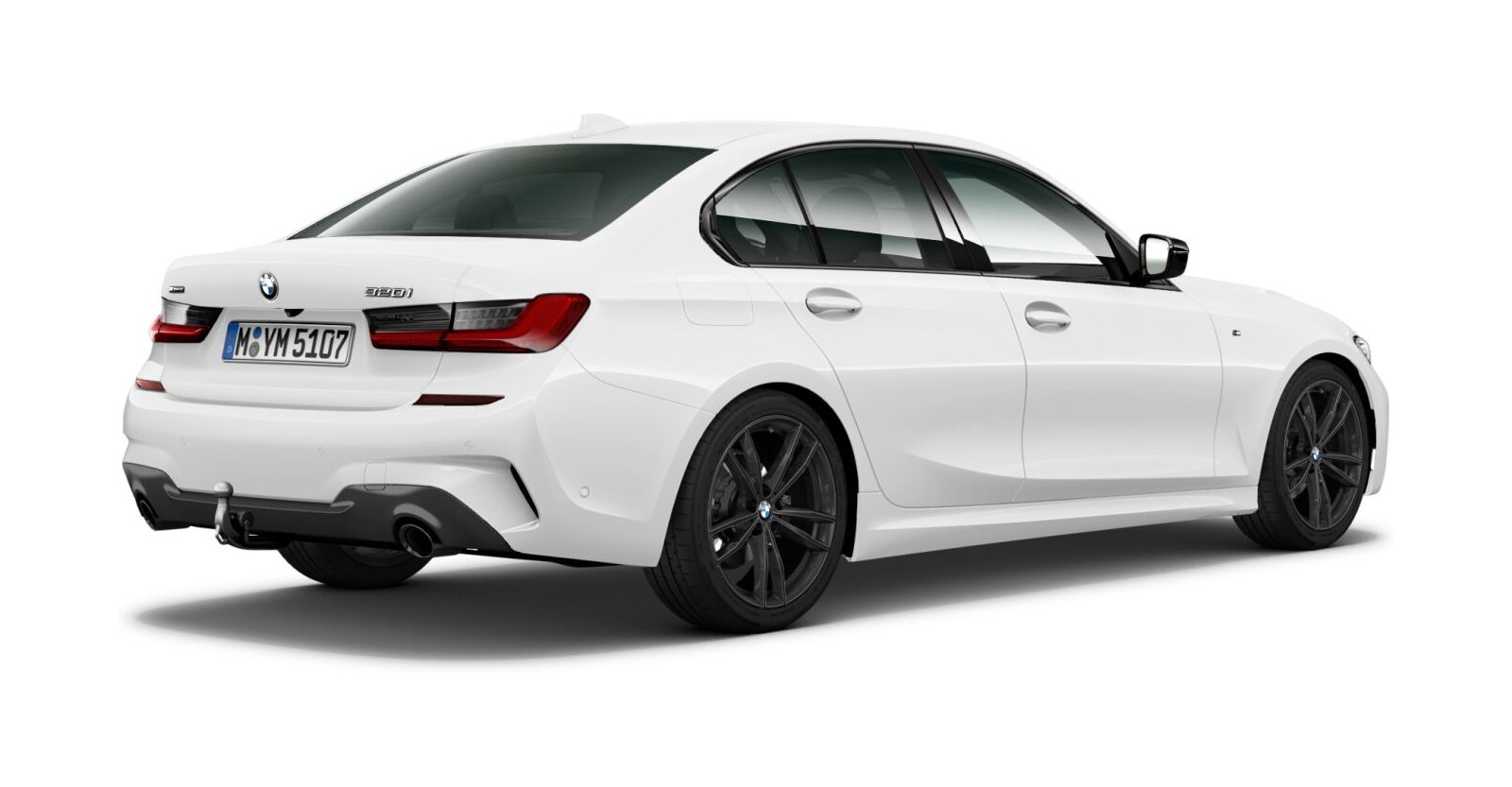 BMW BMW 3er in Weiß von hinten BMW BMW 3er in Weiß von hinten